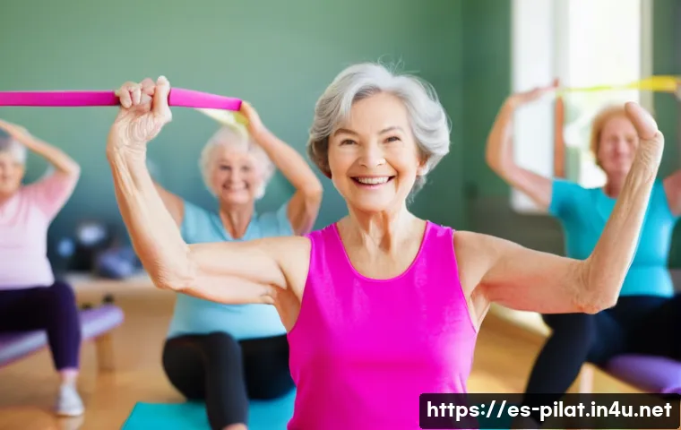 필라테스 강사와 노인 필라테스 관련 이미지 1